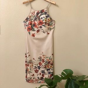Olive tree/Papaya Scuba Digital print dress